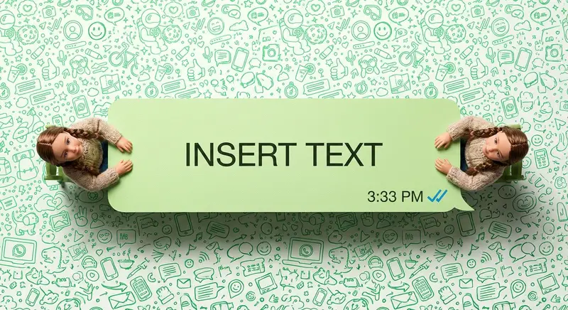 Preview of WhatsApp Speech Bubble Dining Table Macro Shot