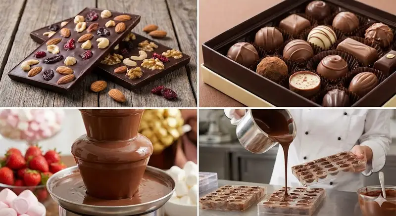 پیش‌نمایش Gourmet Chocolate Collection 2x2 Grid