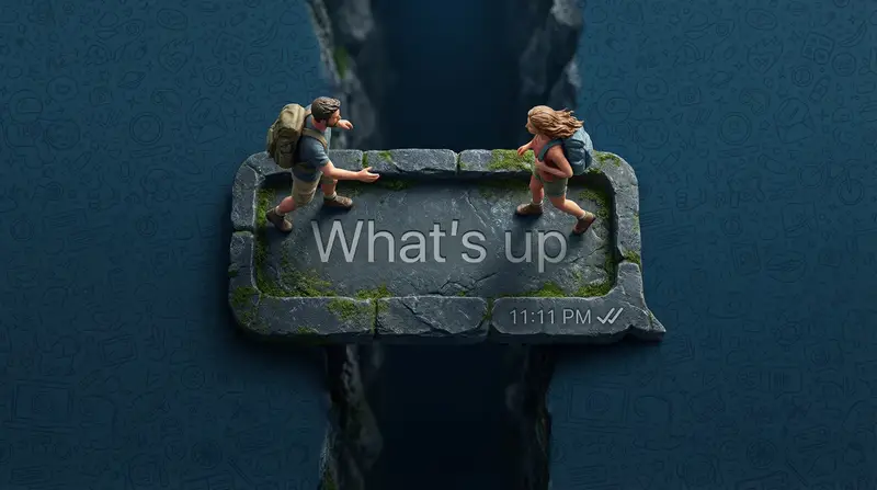 Preview of WhatsApp Speech Bubble Bridge Macro Photography