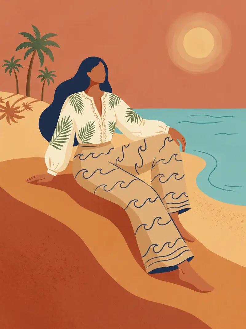 Preview of Egyptian Summer Fashion Illustration