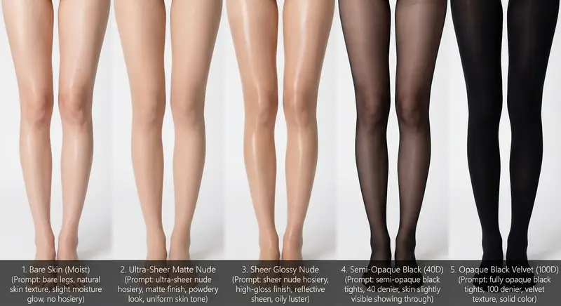 Preview of Comparative Infographic Grid Generator Prompt (Legs and Stockings)