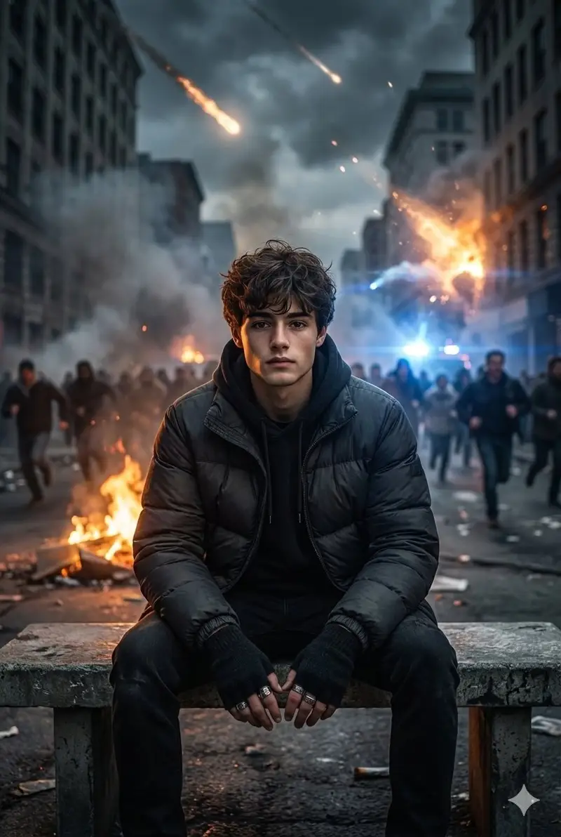 Preview of Cinematic Urban Apocalypse Portrait Prompt