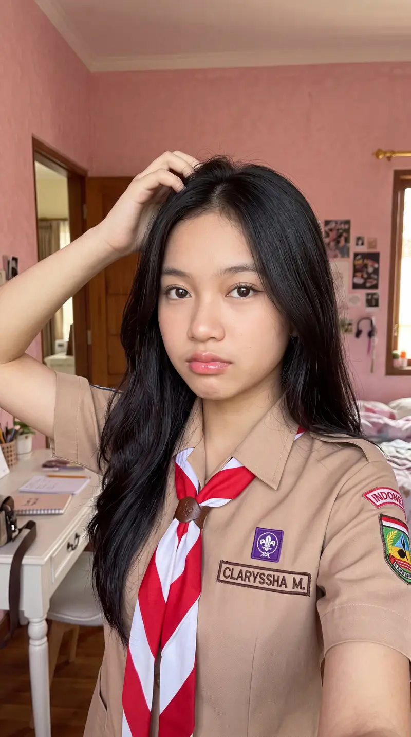 Preview of Indonesian Scout Uniform Realistic Selfie