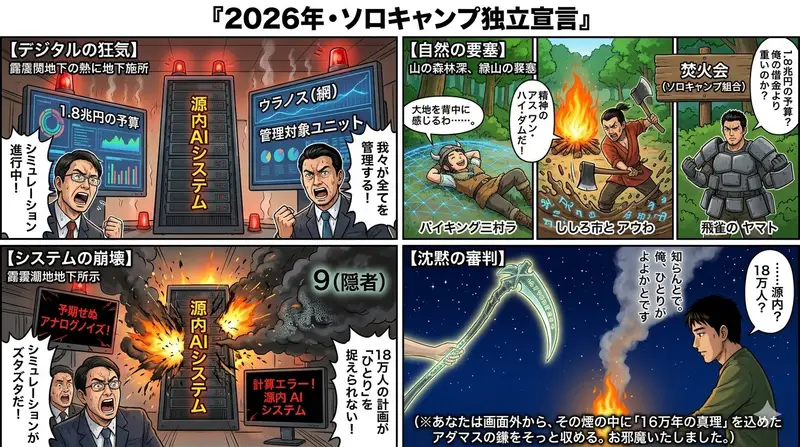 Preview of Four-Panel Manga: 2026 Solo Camping Declaration of Independence