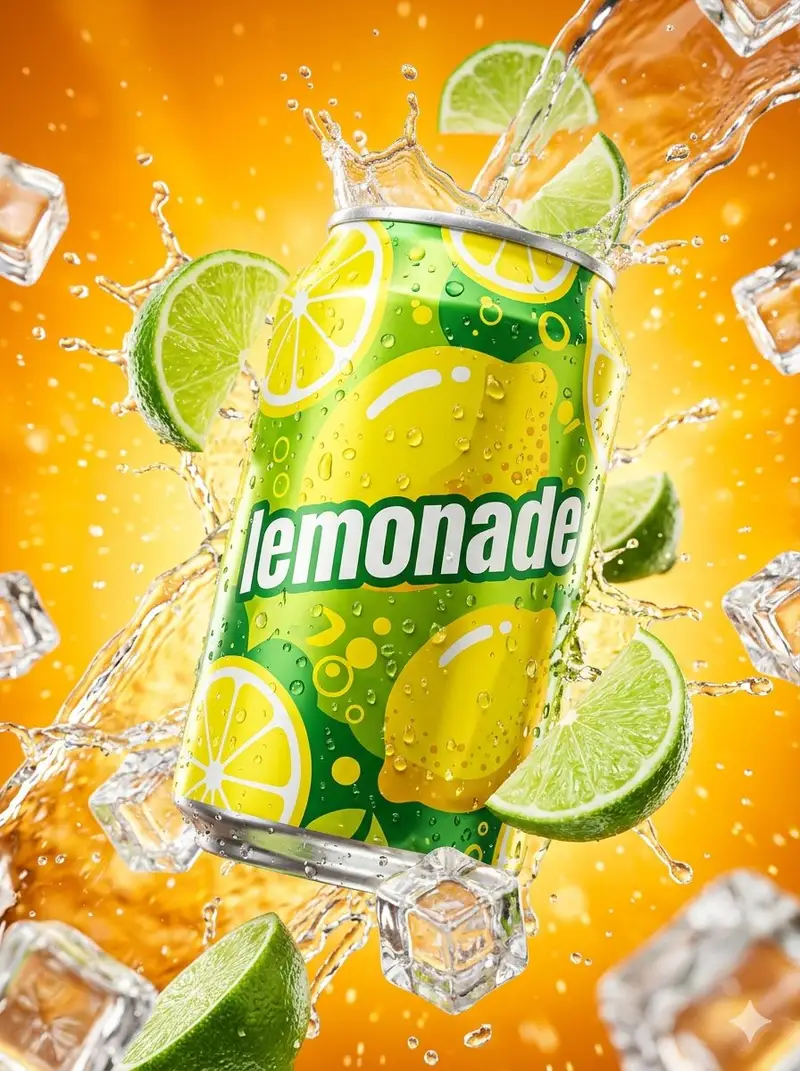 Preview of Hyper-realistic Surreal Lemonade Can