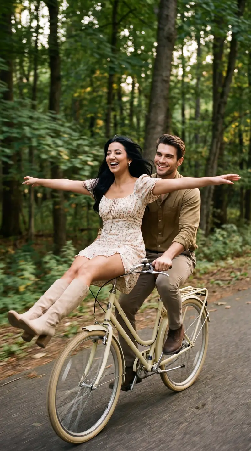 پیش‌نمایش Cinematic Vintage Bicycle Romance Film Still