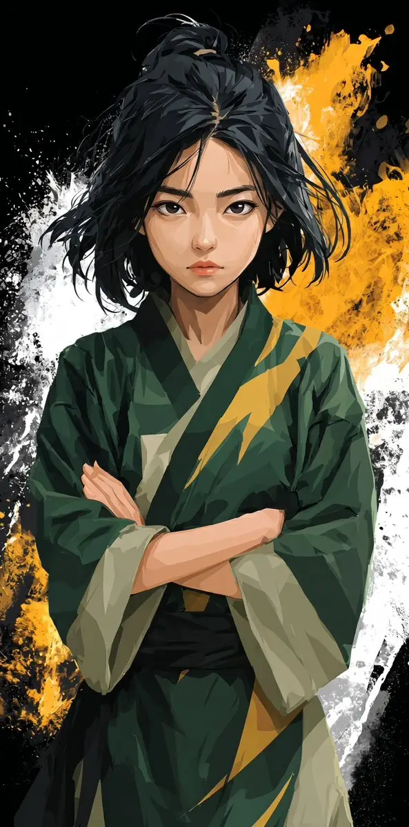 Preview of Anime Martial Arts Girl Illustration