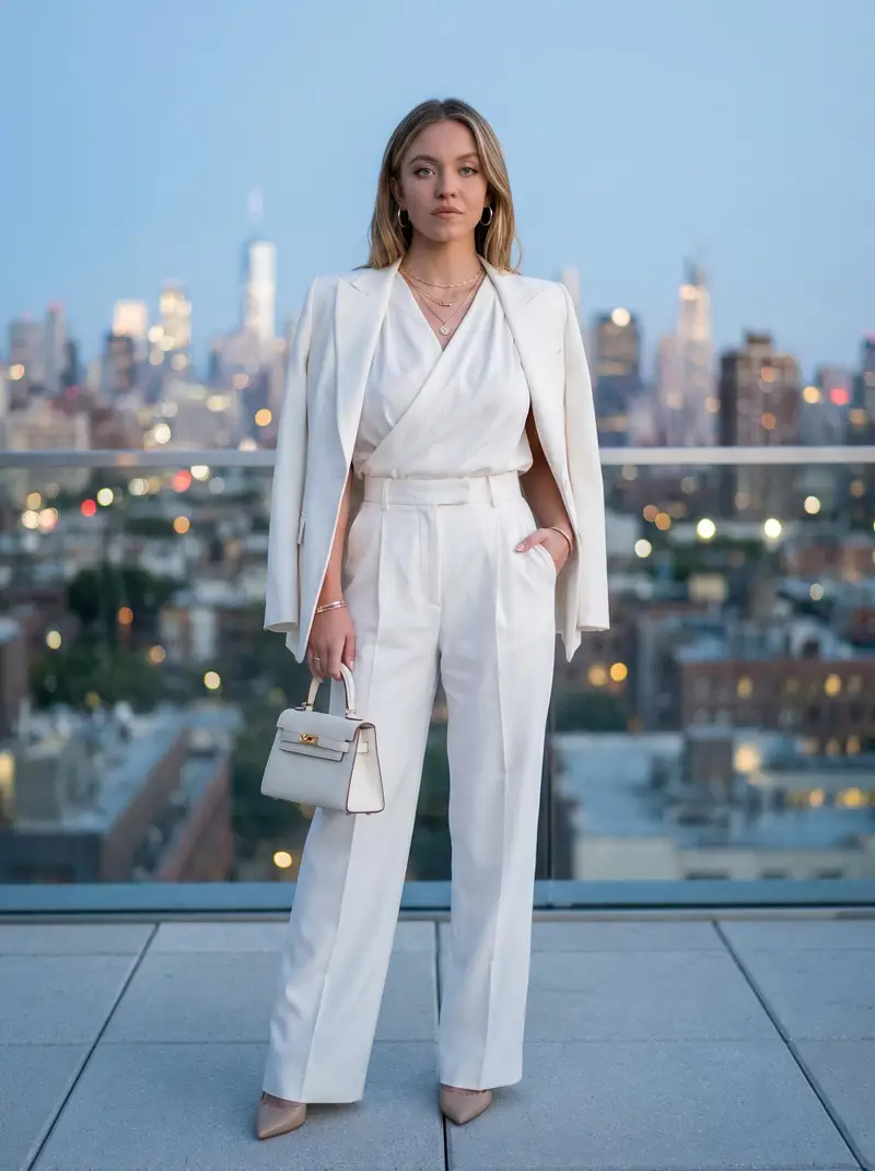 پیش‌نمایش Rooftop Editorial Portrait at Dusk
