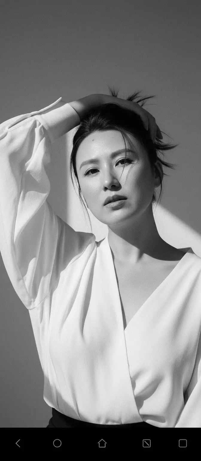 Preview of High Fashion Black and White Portrait Prompt for Nano Banana Pro