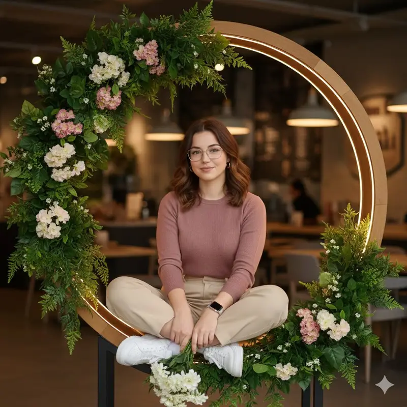 Preview of Ultra-Realistic Café Portrait with Identity Lock