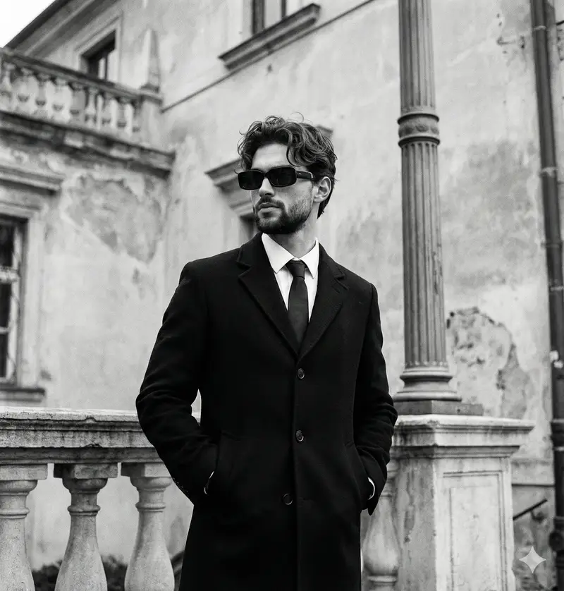 Preview of Monochromatic Editorial Portrait of a Stylish Man