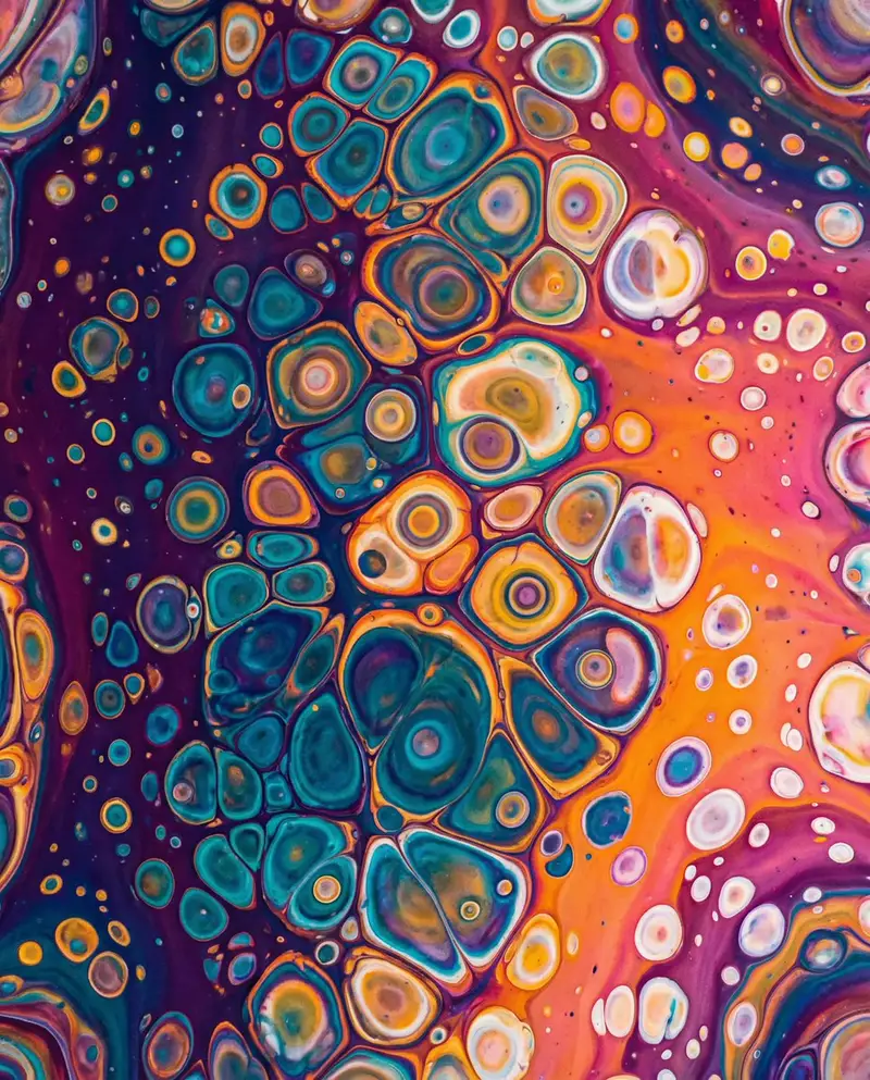 Preview of Vibrant Abstract Fluid Art Pour