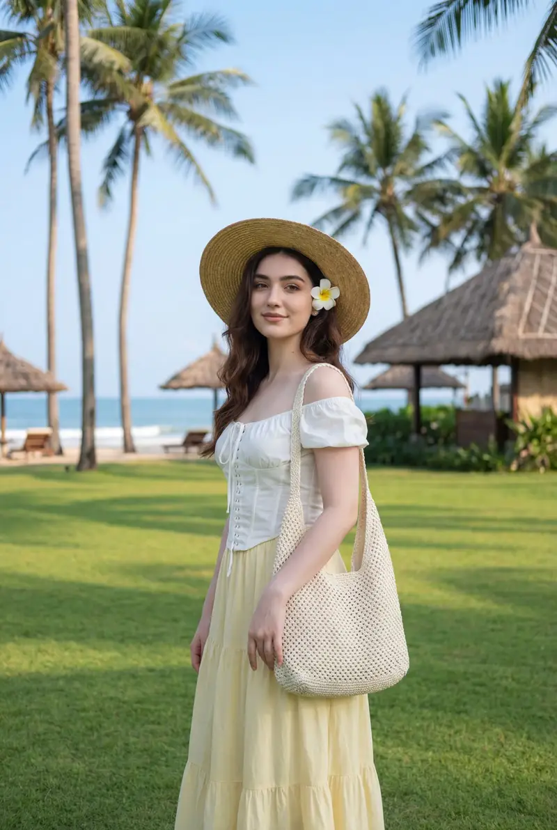 Preview of Tropical Lifestyle Portrait in Cottagecore Style