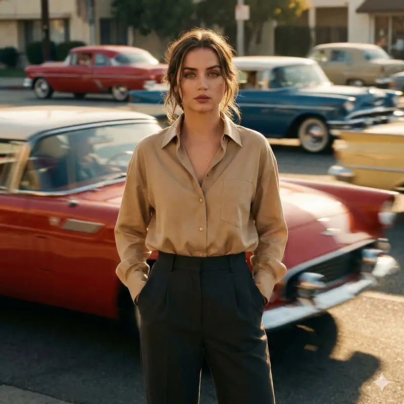 Preview of Cinematic Fashion Photo with Motion Blur Prompt