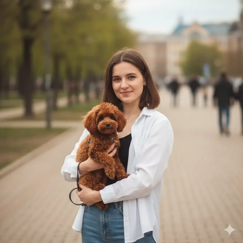 Preview of Urban Lifestyle Portrait with Dog Prompt