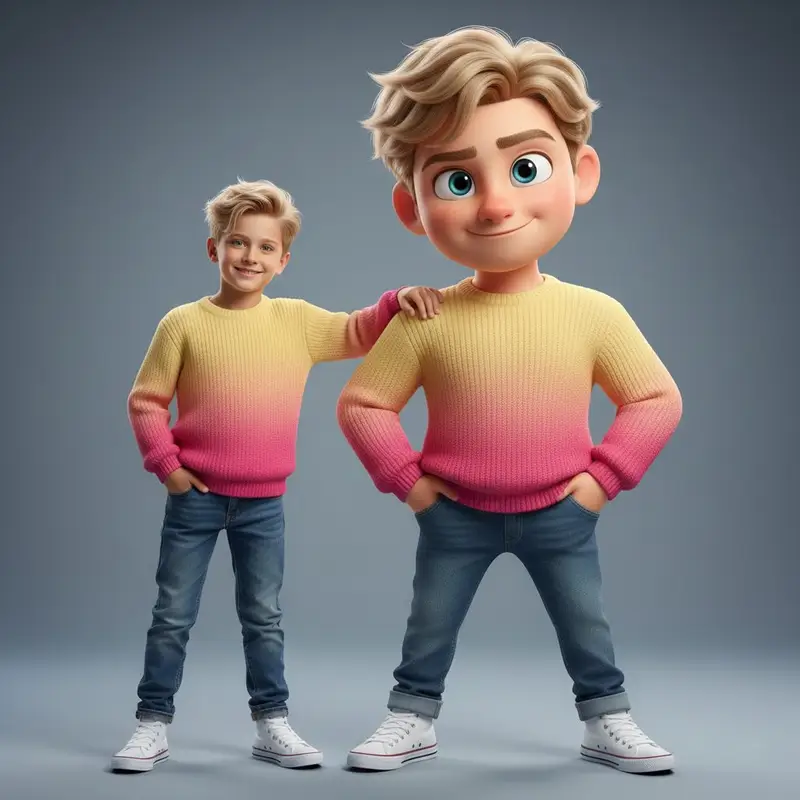 Preview of Hyper-Realistic Photo of Person and Pixar Double (Identity Lock)