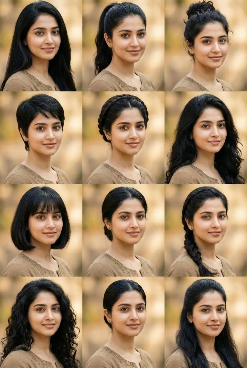 Preview of 10 Hairstyles Photo Collage Prompt