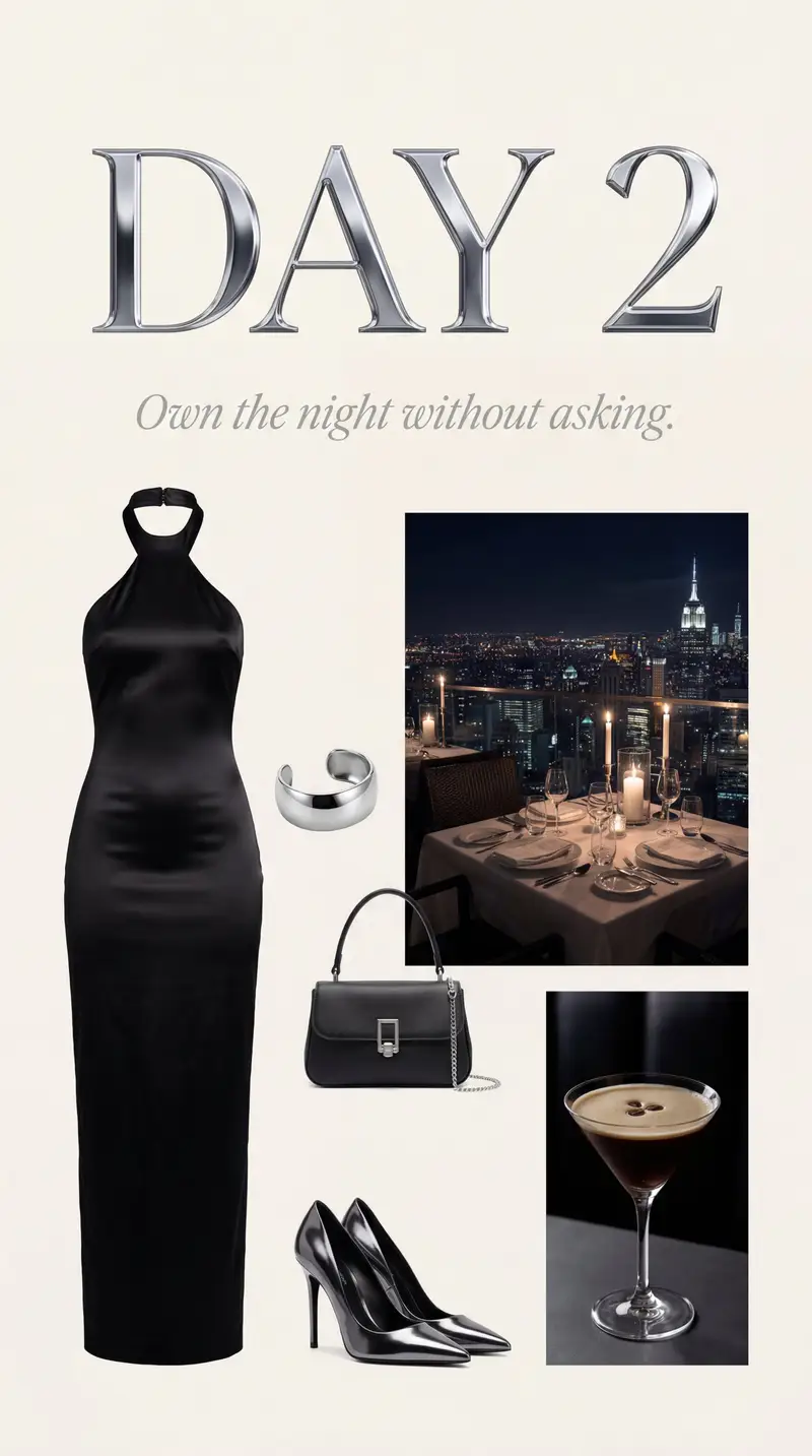 پیش‌نمایش Luxury Night Fashion Moodboard (Day 2)