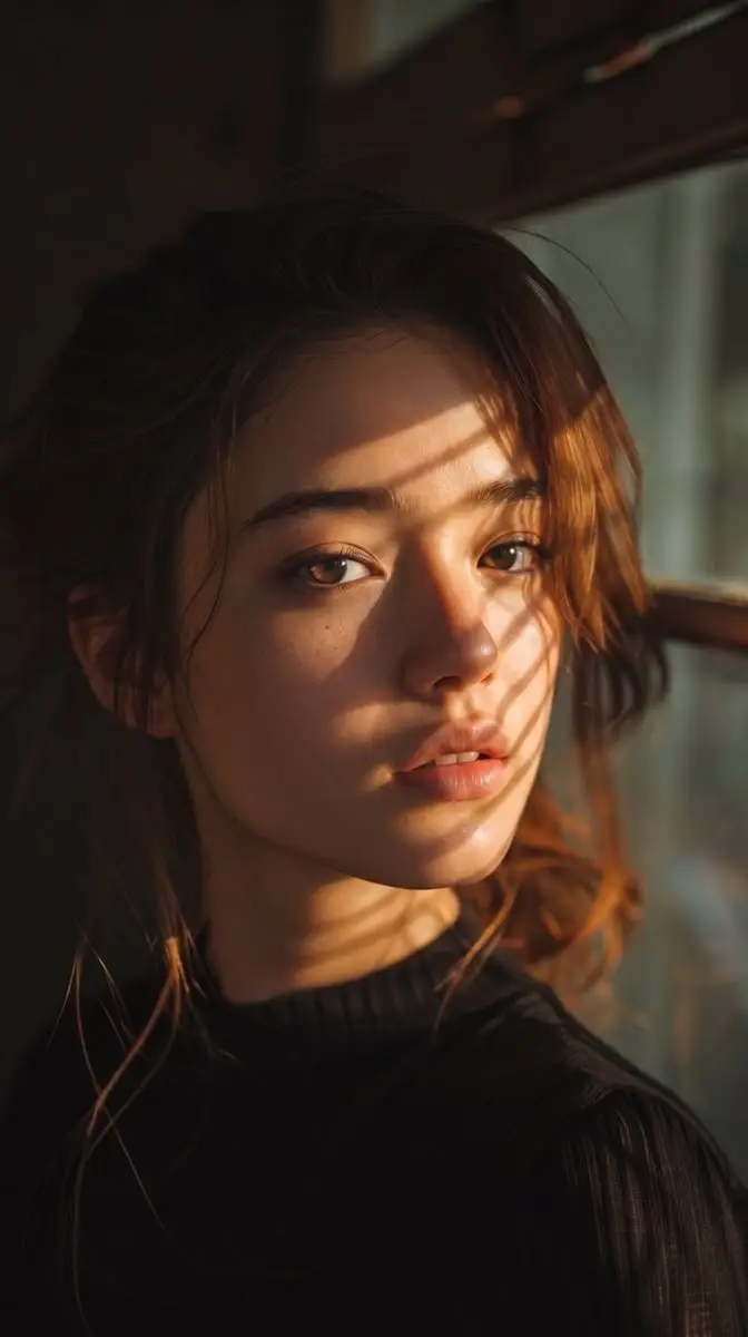 Preview of Golden Hour Slatted Shadow Portrait