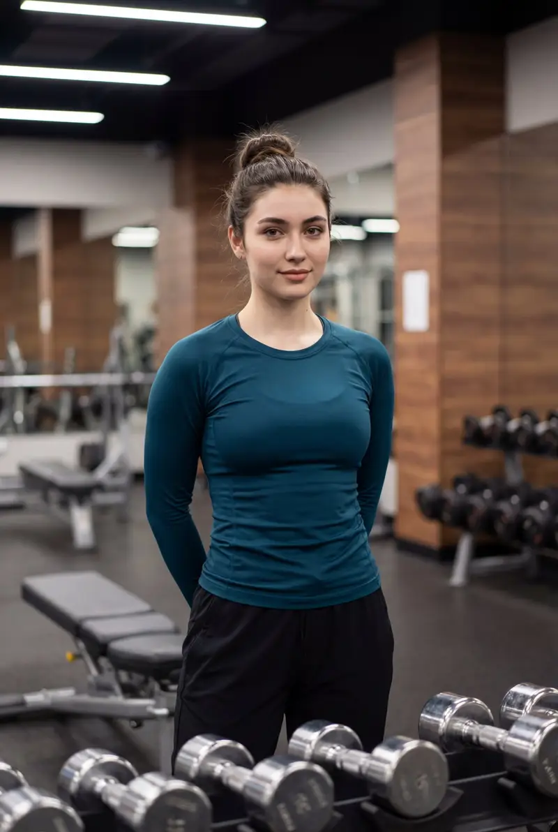 Preview of Indoor Fitness Lifestyle Portrait Prompt