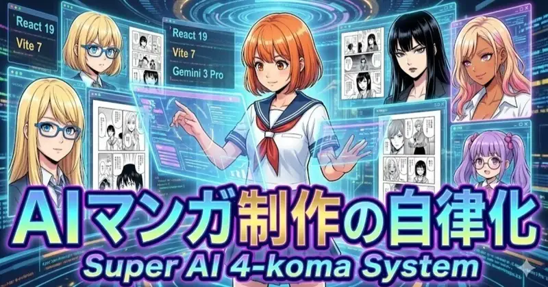 Preview of Autonomous AI 4-Panel Manga Generation System Prompt