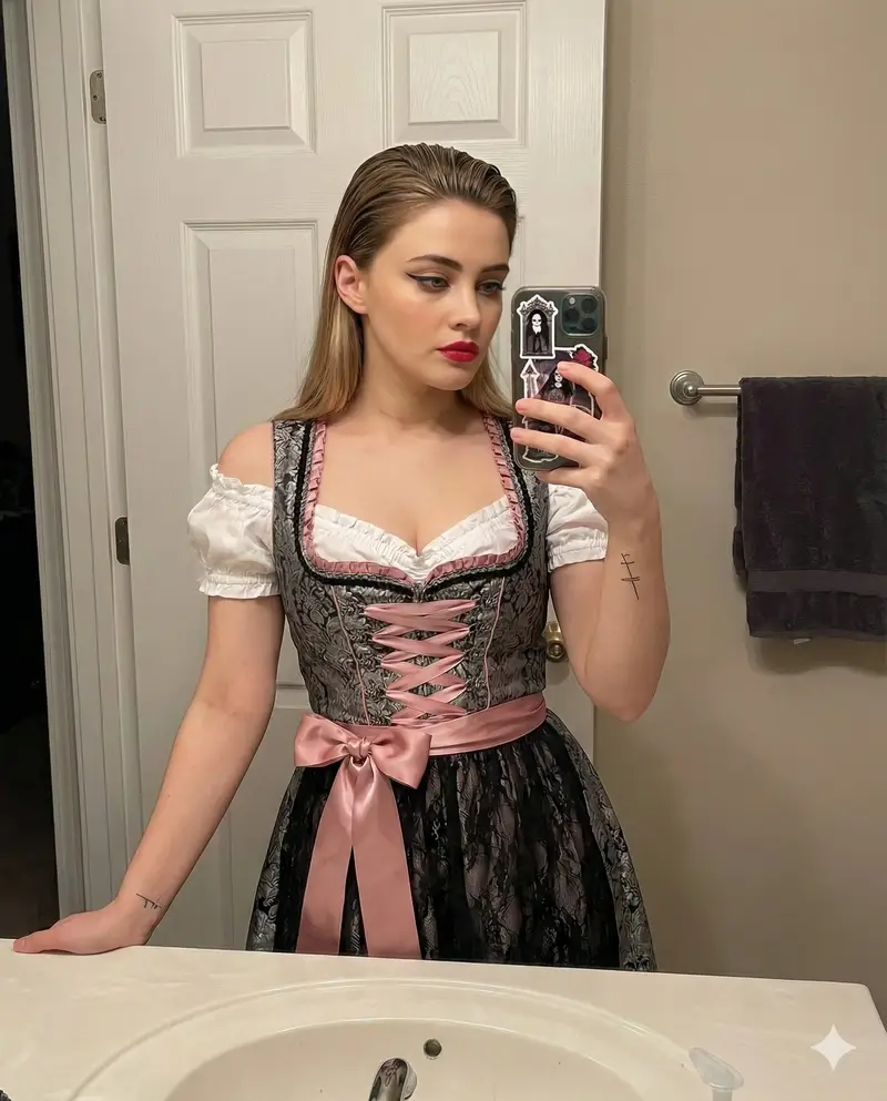 پیش‌نمایش Coquette Goth Dirndl Mirror Selfie