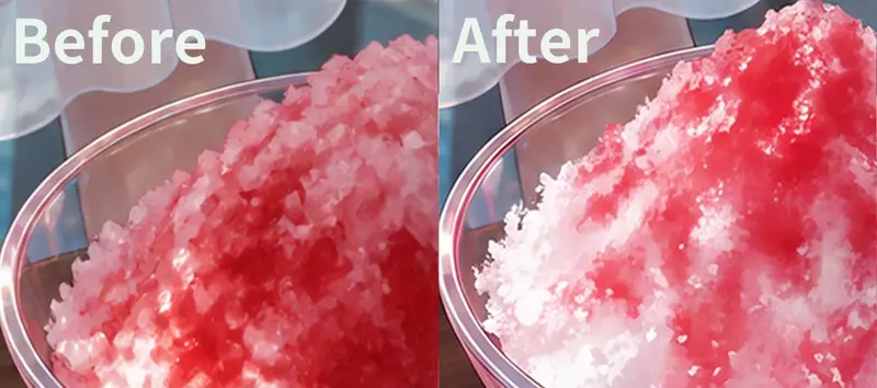 Preview of AI Shaved Ice Texture Correction