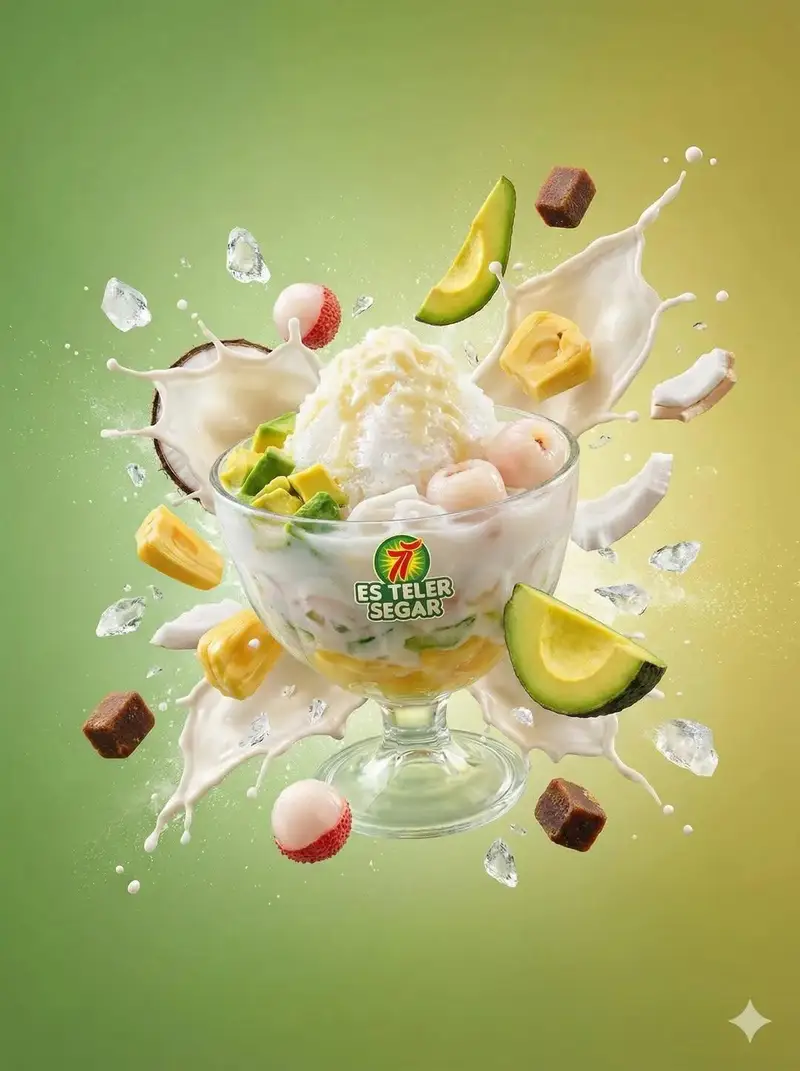 پیش‌نمایش Tropical Dessert Product Photography with Milk Splash