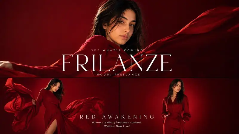 پیش‌نمایش Luxury Red Monochromatic Fashion Campaign