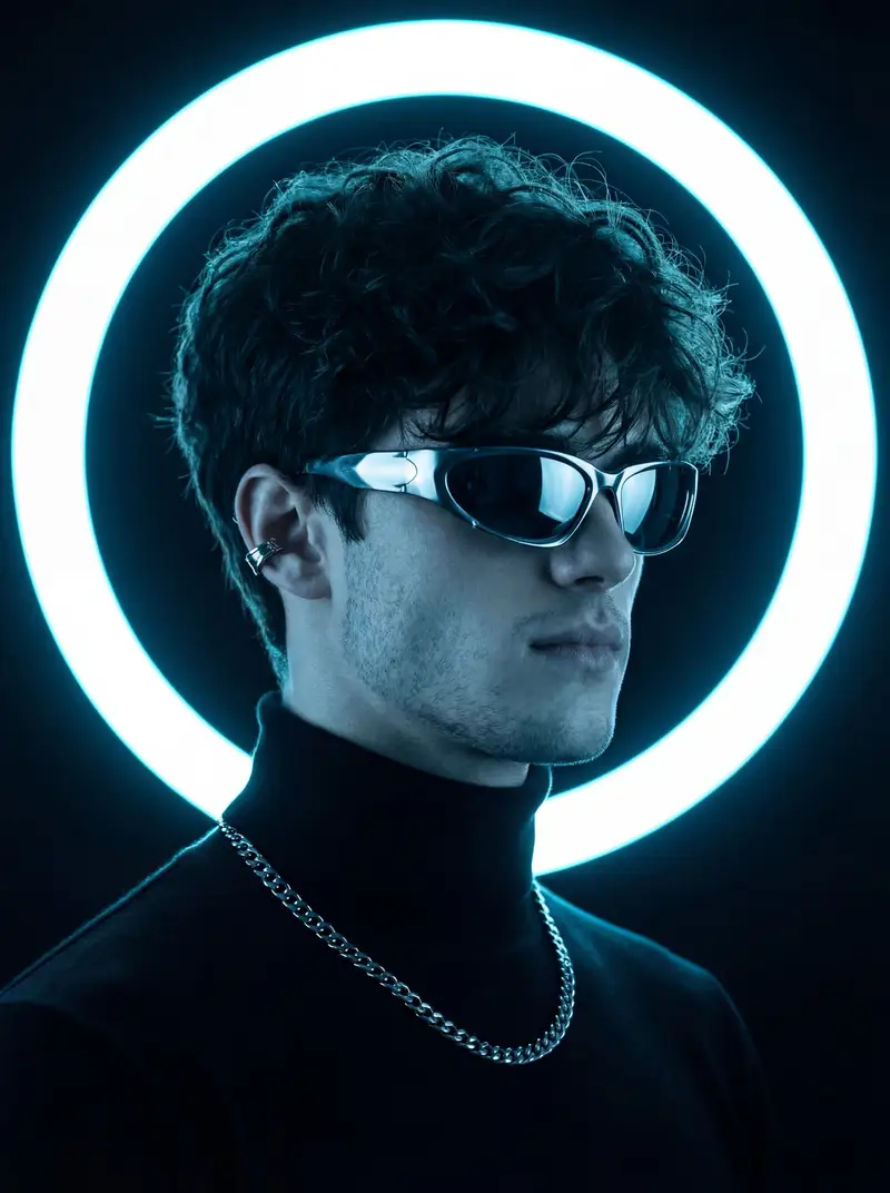 Preview of Futuristic Neon Portrait Prompt