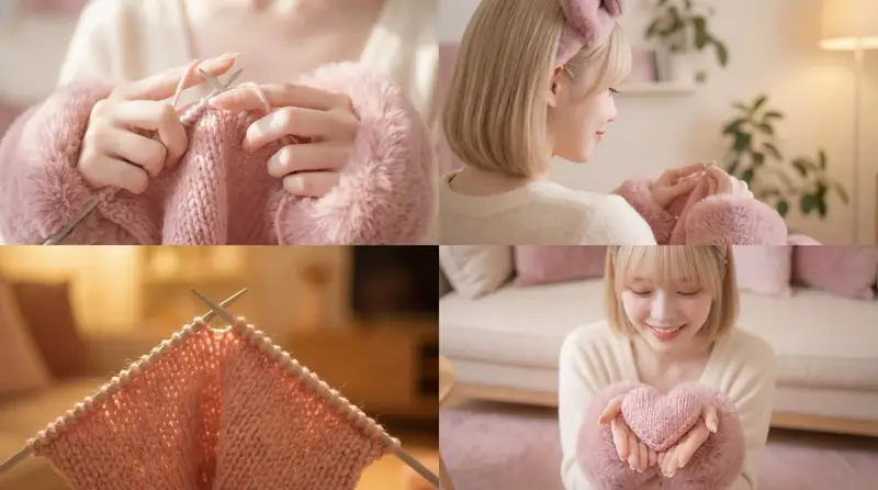 Preview of Cinematic Video of a Woman Knitting