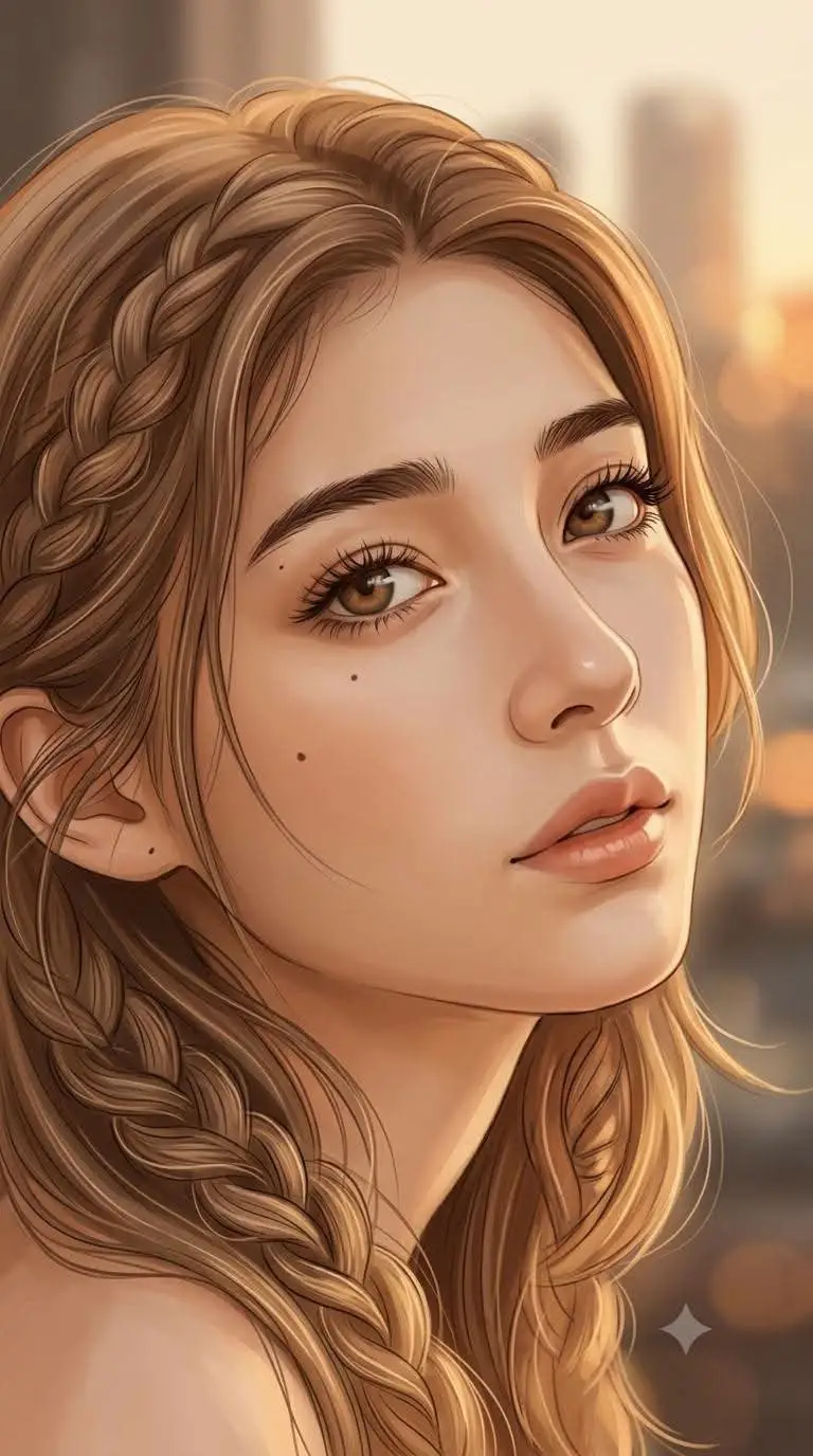 Preview of Cinematic Warm Portrait Illustration