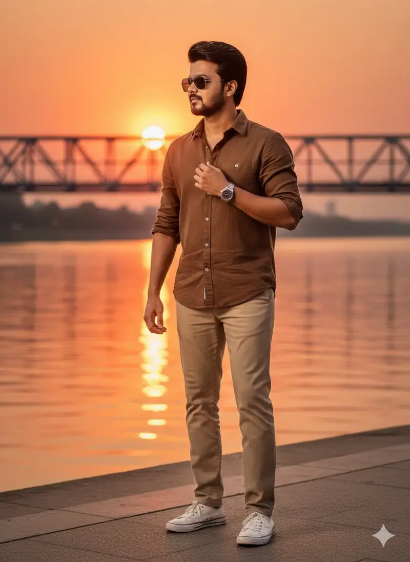 Preview of Golden Hour Riverside Portrait with Identity Lock