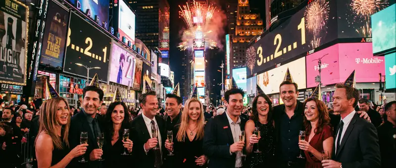 Preview of Sitcom Crossover New Year's Eve Prompt