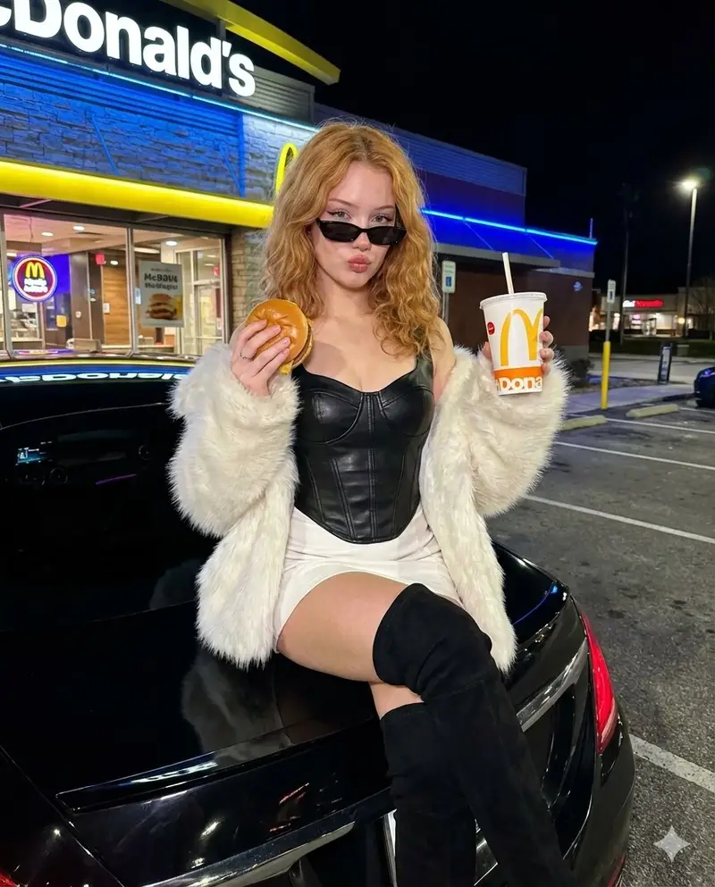 پیش‌نمایش Luxury Nightlife Editorial at McDonald's Parking Lot