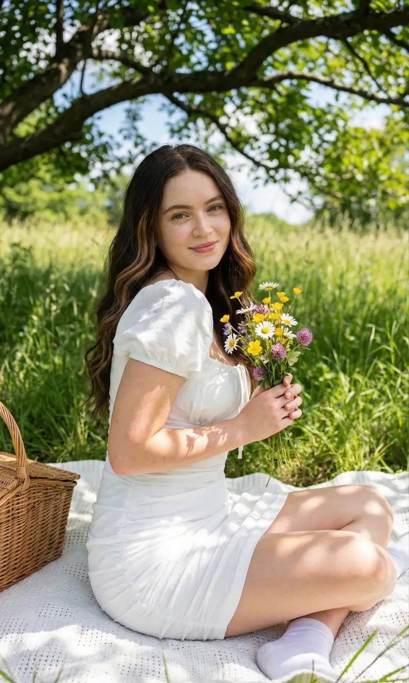 پیش‌نمایش Cottagecore Picnic Portrait Prompt