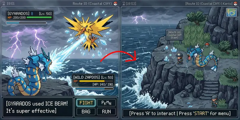 Preview of Pokémon Overworld Screenshot Generation