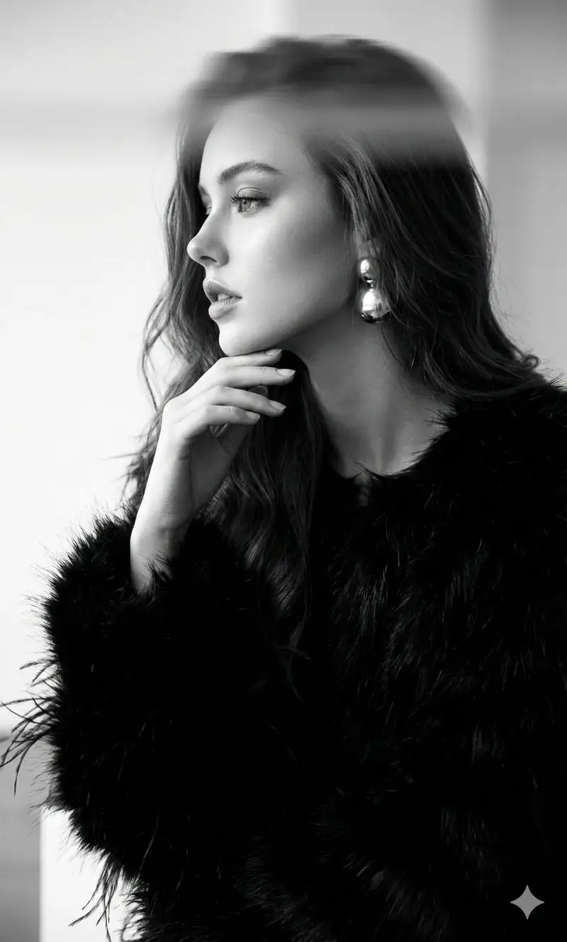 Preview of Black-and-White Surreal Editorial Portrait