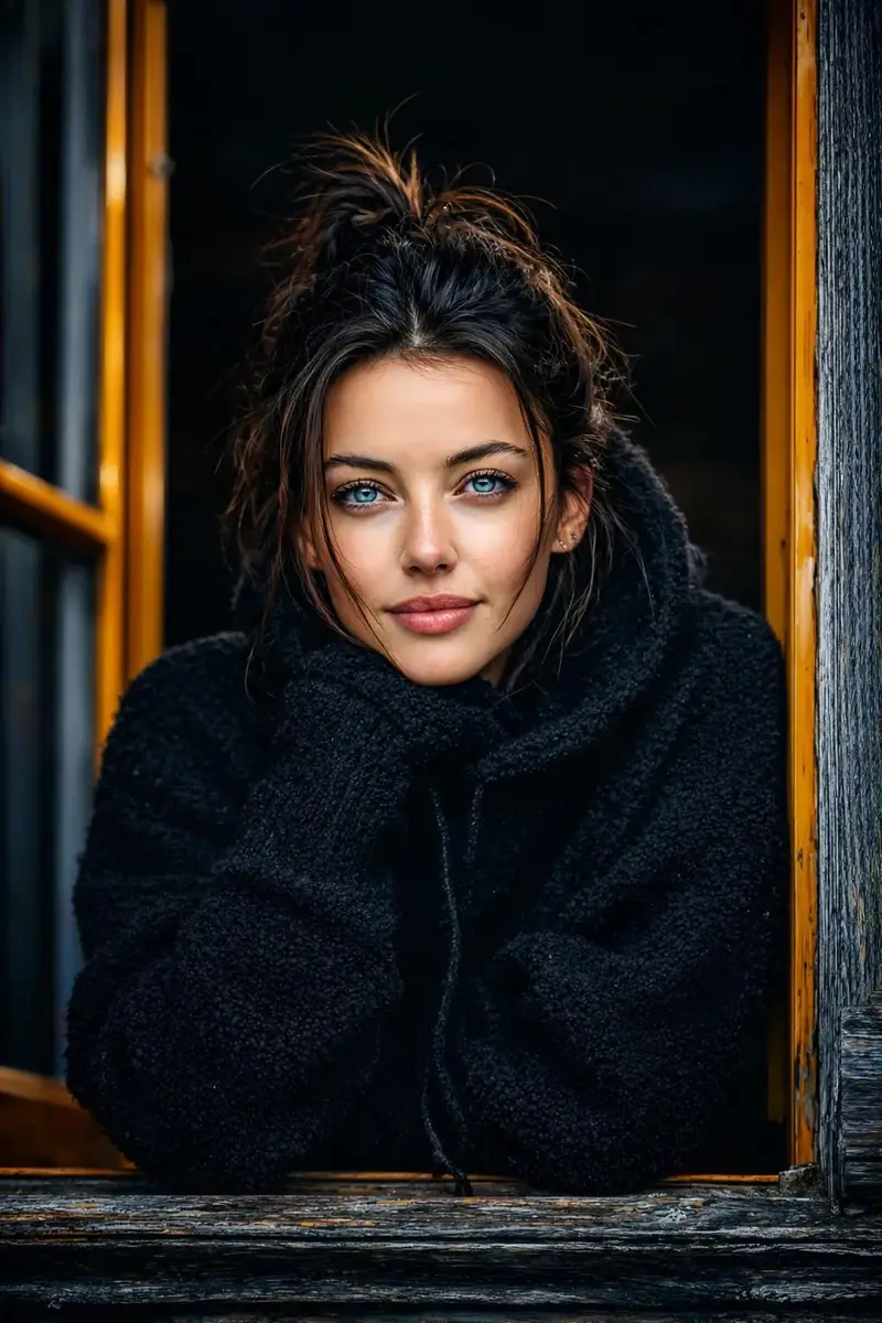 Preview of Ultra-realistic cinematic portrait of a young woman