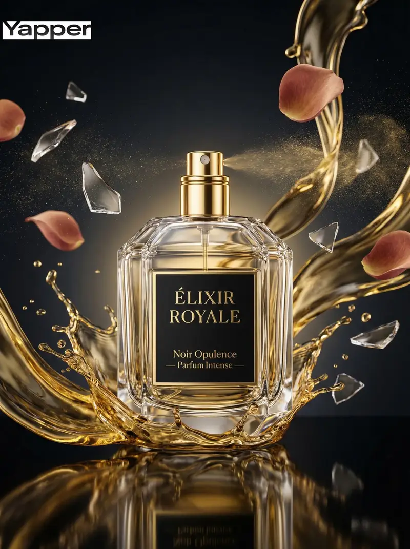 پیش‌نمایش Luxury Perfume Commercial Photography Prompt