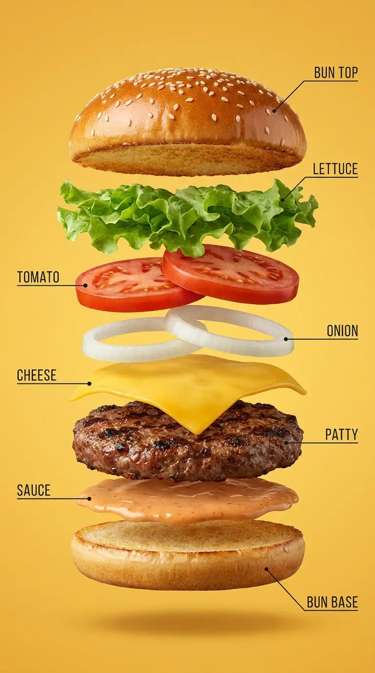 Preview of Vertical Exploded Food Infographic