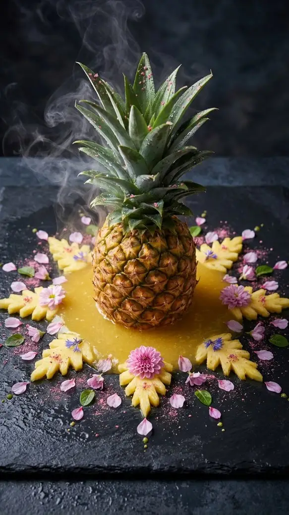 پیشنمایش Hyper-realistic Macro Photo of Pineapple in Juice