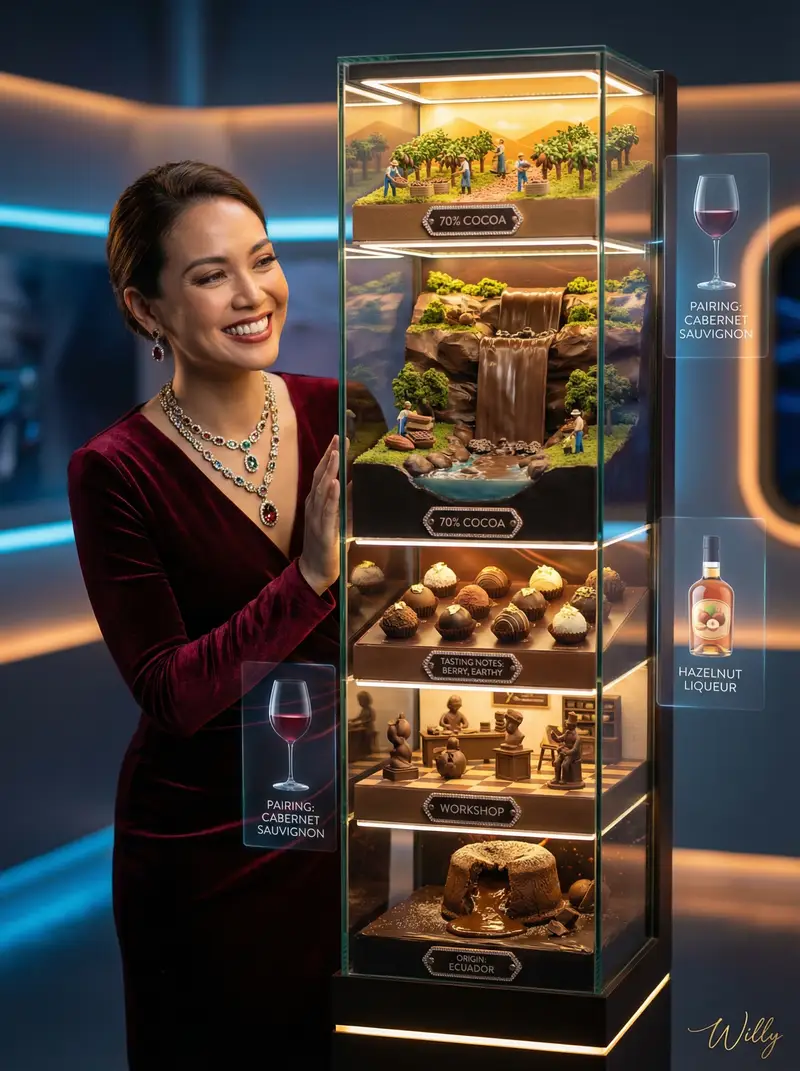 پیش‌نمایش Luxury 3D Chocolate Diorama Advertisement