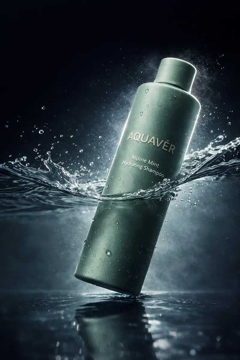 پیش‌نمایش Luxury Shampoo Bottle Splash Commercial