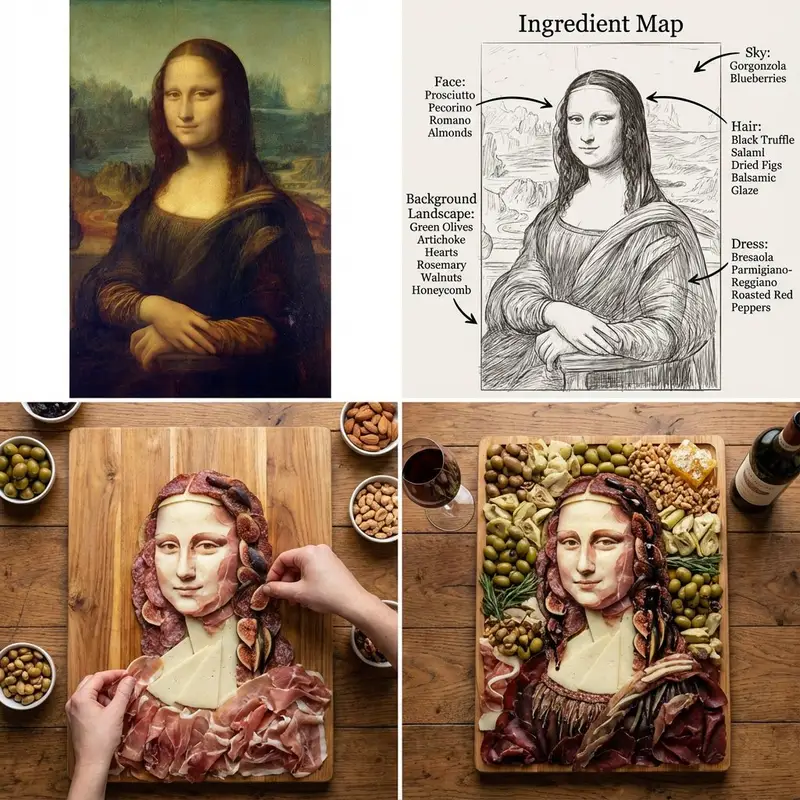 پیش‌نمایش Masterpiece Painting Reimagined as a Charcuterie Platter