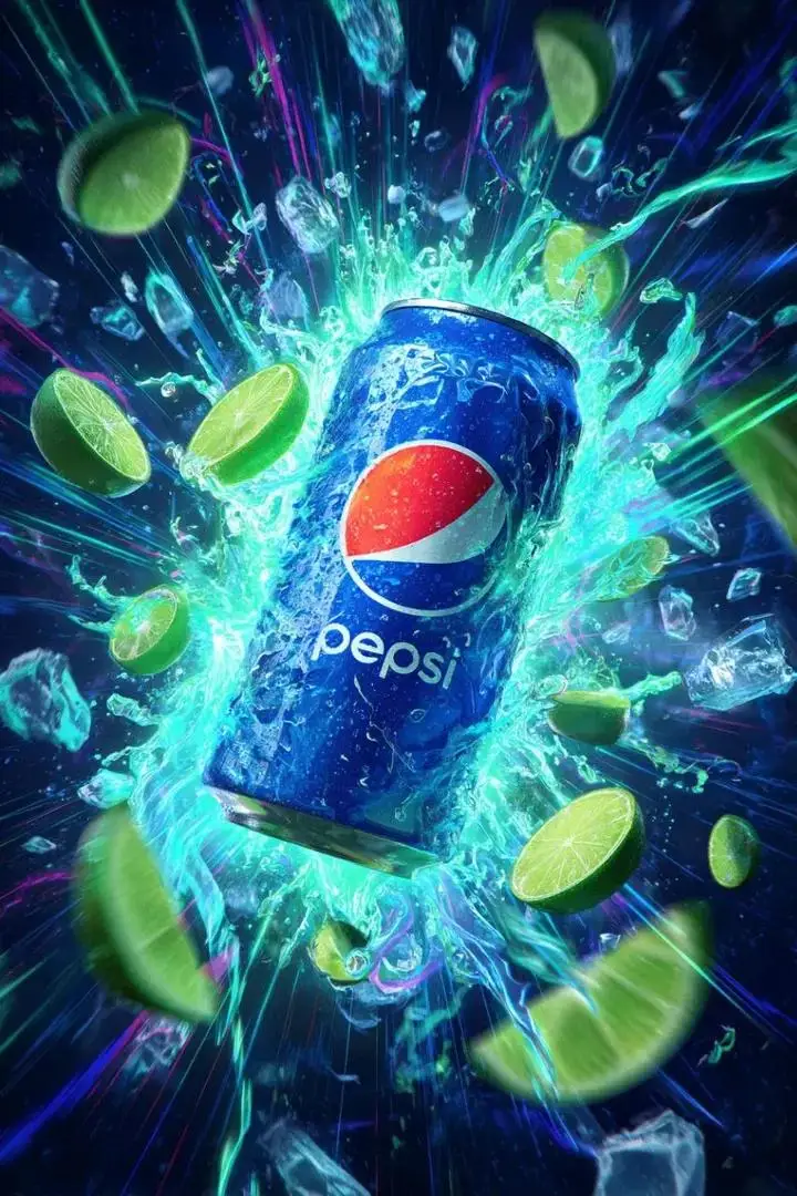 Preview of Cinematic Cola Can Explosion Advertisement Prompt