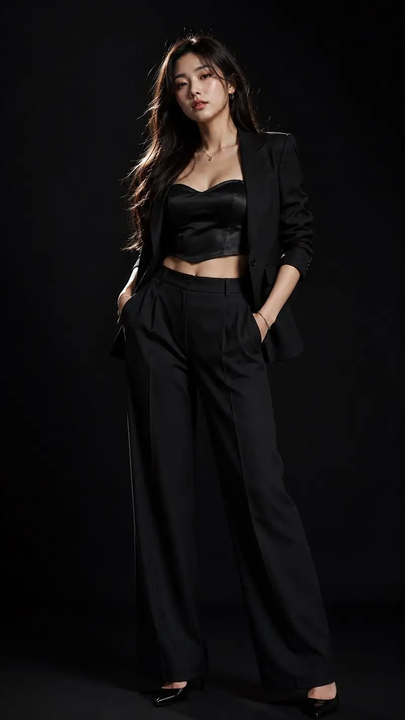 Preview of High-End Fashion Editorial Studio Portrait