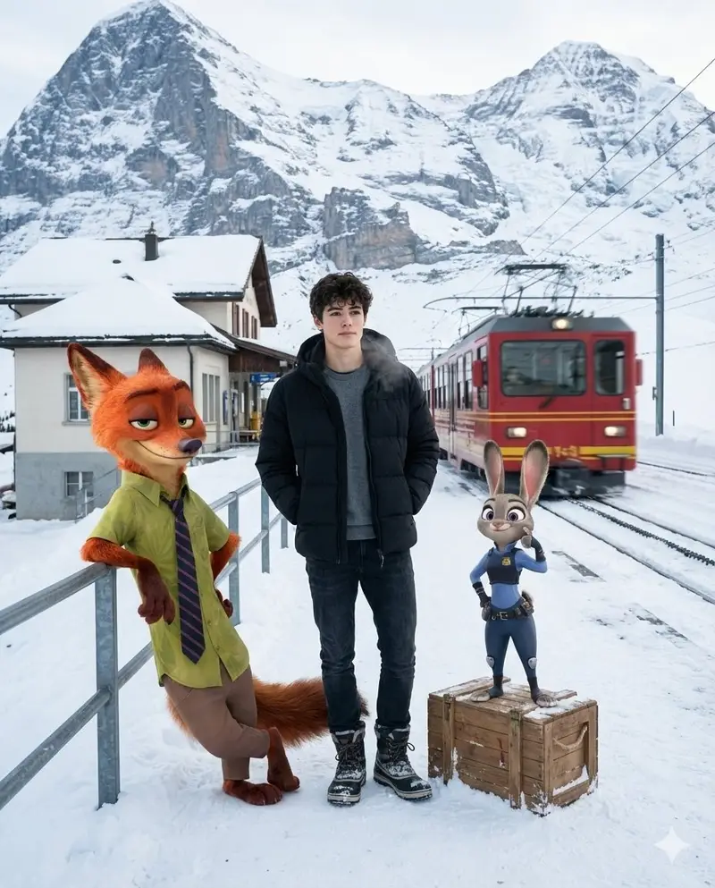 Preview of Cinematic Alpine Travel with Zootopia Characters