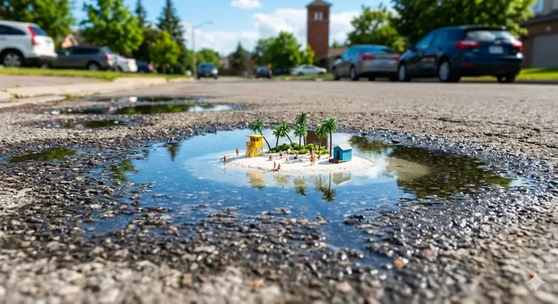 Preview of Tropical Island in a Puddle Prompt