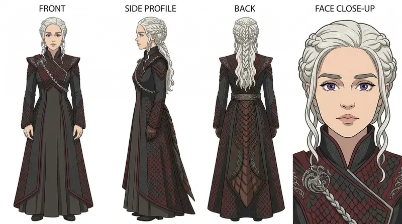 Preview of Ghibli x Game of Thrones Character Prompts